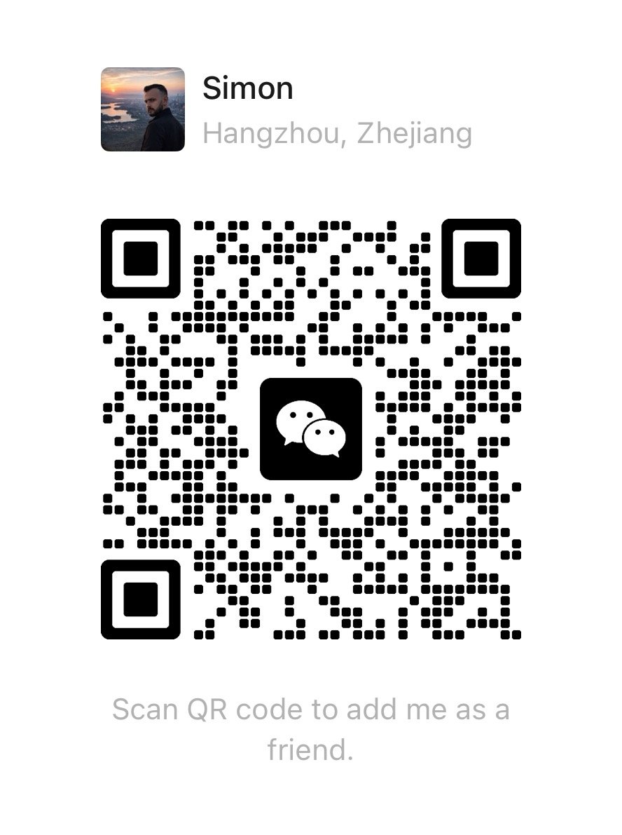 WeChat QR code for contacting Simon at LIFA Global Trade