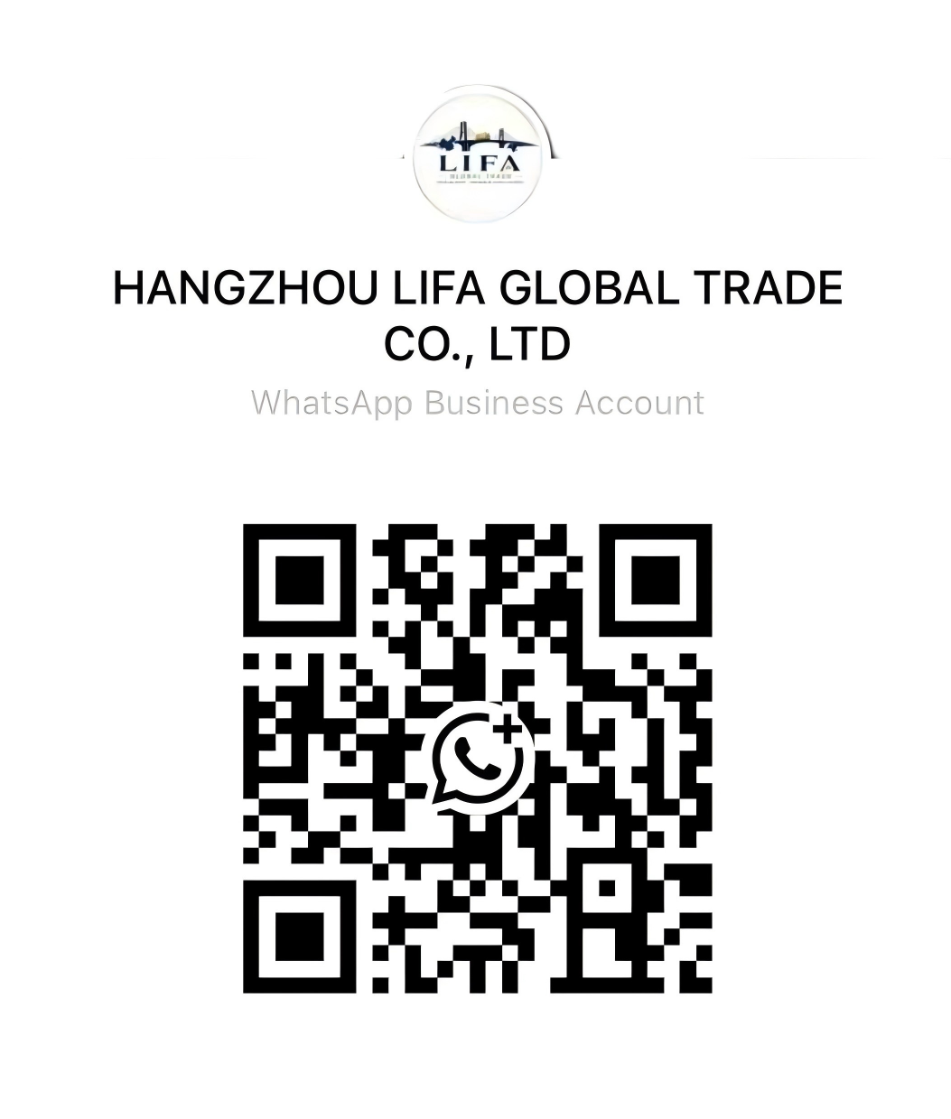 WhatsApp QR code for Hangzhou LIFA Global Trade sourcing inquiries
